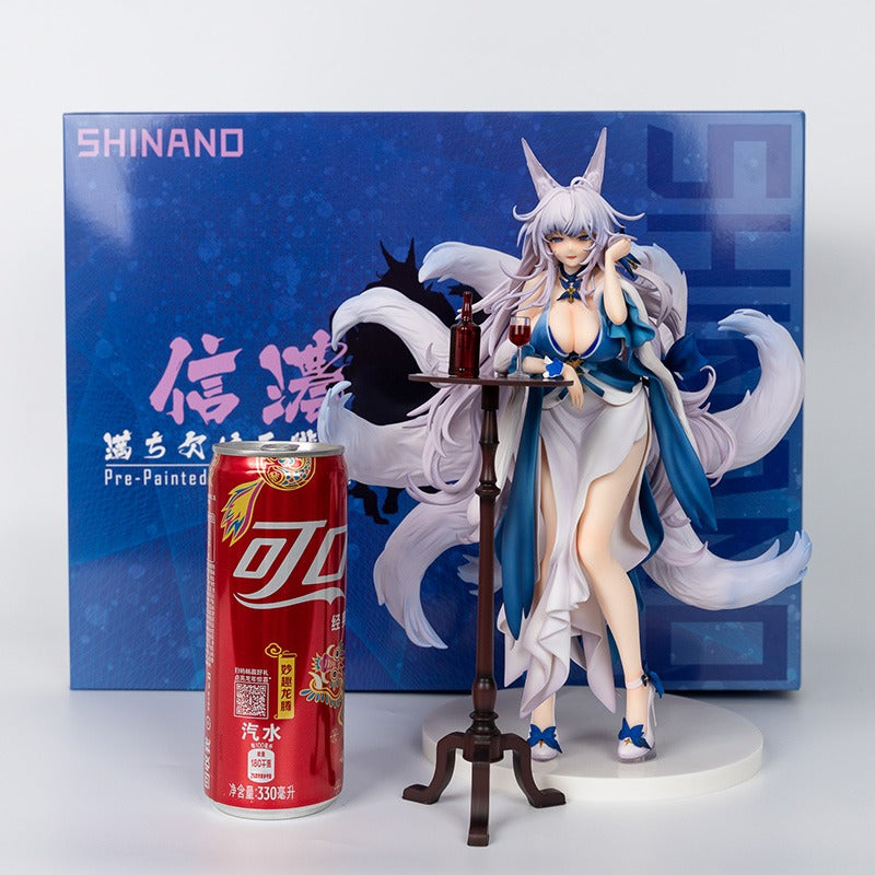 Azur Lane Shinano Ryuzuki Ten Nights Dress Figure GK Anime Beast-Ear Maiden 2D Model Collectible