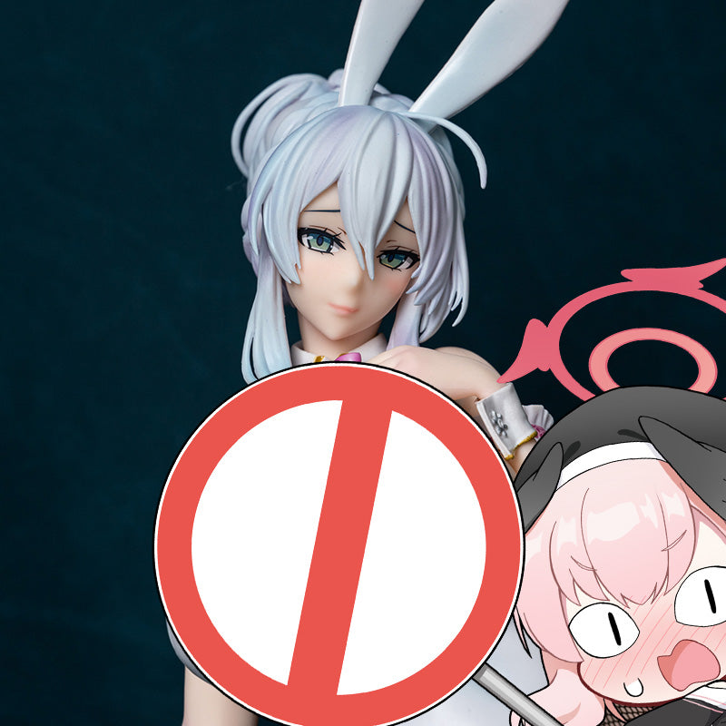 Yukino Miyuki Snow Maiden Bunny Girl Figure Anime-style Kneeling Pose Japanese 2D Model Collectible Decor