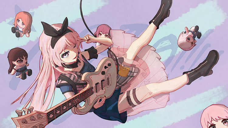 MyGO Chihaya Anon Figure with Guitar Cute Anime Girl Japanese Bang Dream-inspired 2D Model Collectible Decor