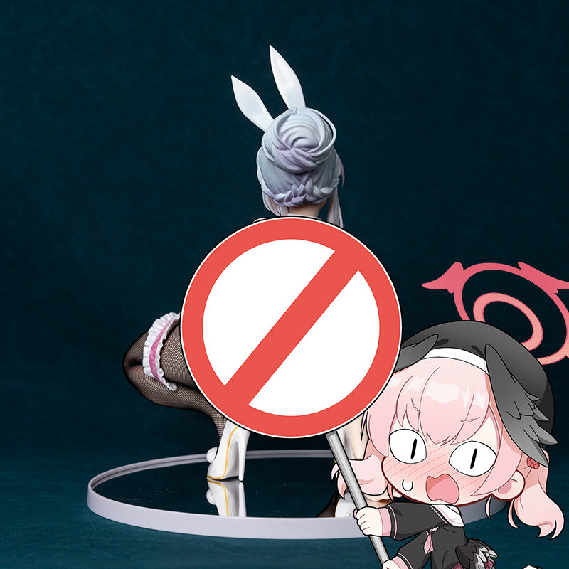 Yukino Miyuki Snow Maiden Bunny Girl Figure Anime-style Kneeling Pose Japanese 2D Model Collectible Decor