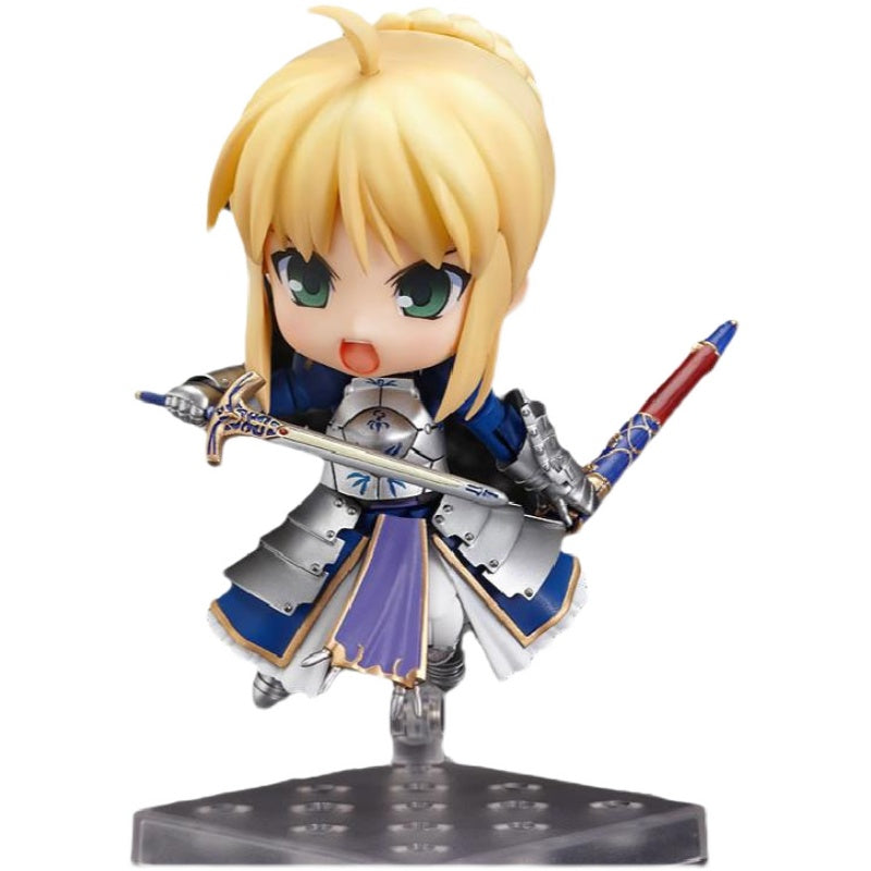 Fate/stay Night Q-version Saber Figure 121 King of Knights Alterable Face Nendoroid Model Collectible